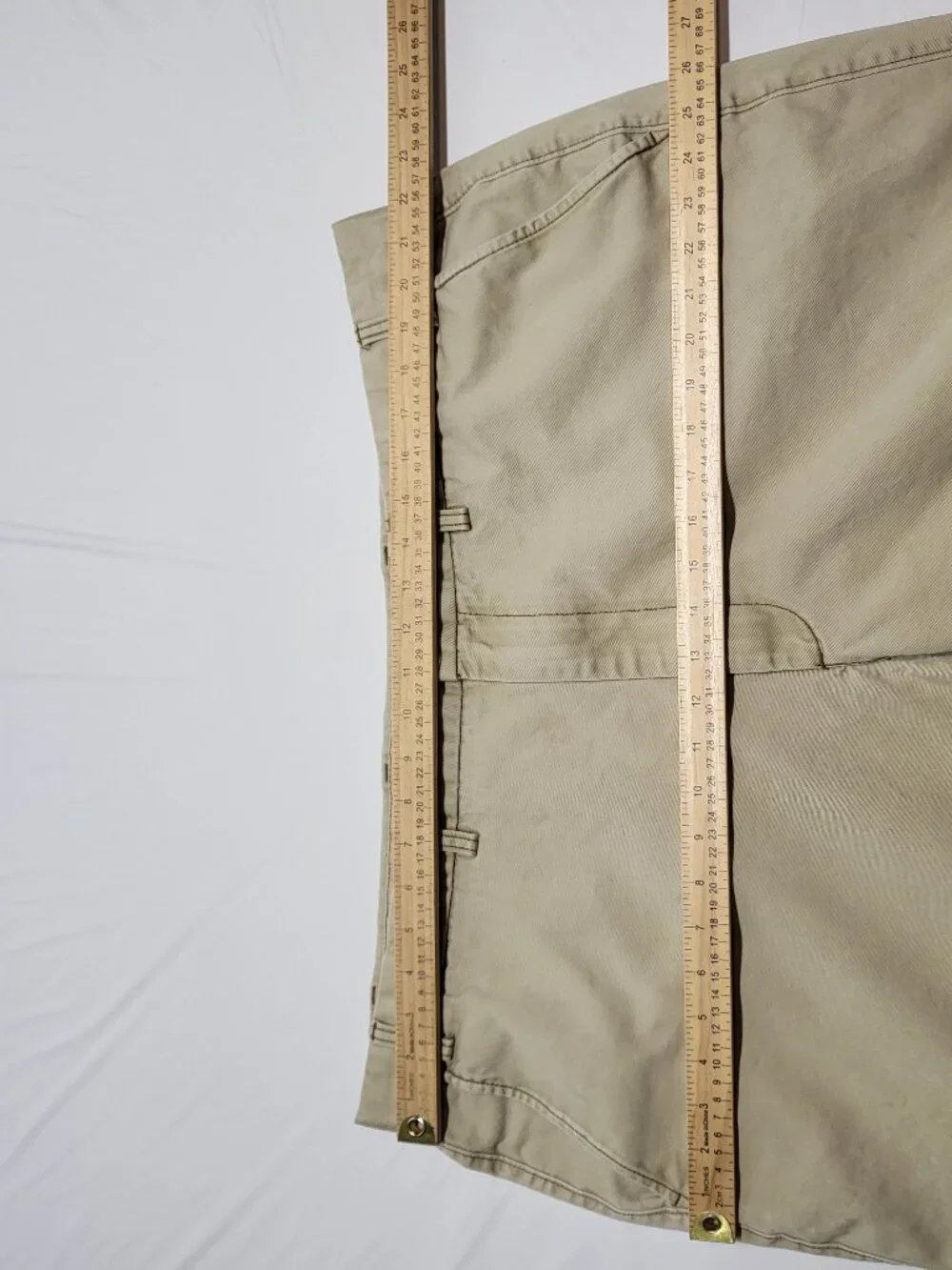 Roundtree & Yorke Casuals Mens Chino Pants 44 X 30 Flat Front High Rise Cotton